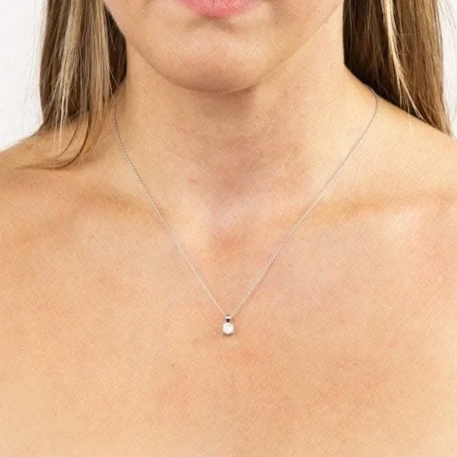 4 Claw Cubic Zirconia Solitaire 0.75ct Pendant P4918 Diamonfire Jewellery