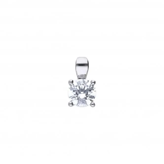 4 Claw Cubic Zirconia Solitaire 0.75ct Pendant P4918 Diamonfire Jewellery