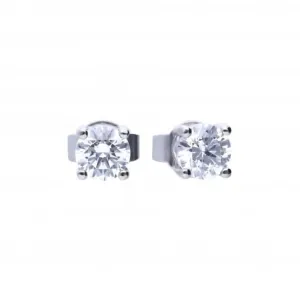 4 Claw Cubic Zirconia Studs 0.50ct E5905 Diamonfire Jewellery