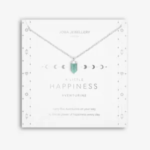 Affirmation Crystal A Little Happiness Aventurine Silver 46cm Extender Necklace 5267 Joma Jewellery
