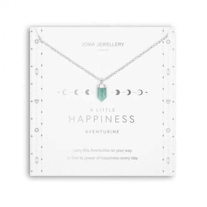 Affirmation Crystal A Little Happiness Aventurine Silver 46cm Extender Necklace 5267 Joma Jewellery