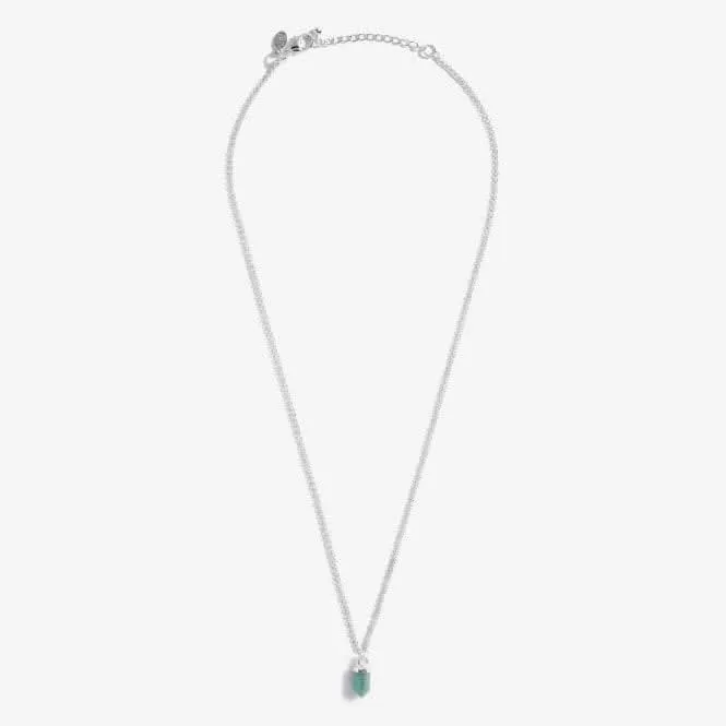 Affirmation Crystal A Little Happiness Aventurine Silver 46cm Extender Necklace 5267 Joma Jewellery