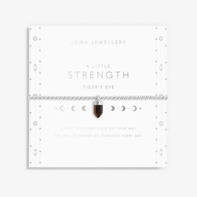 Affirmation Crystal Strength Tiger's Eye Silver 17.5cm Bracelet 6148 Joma Jewellery