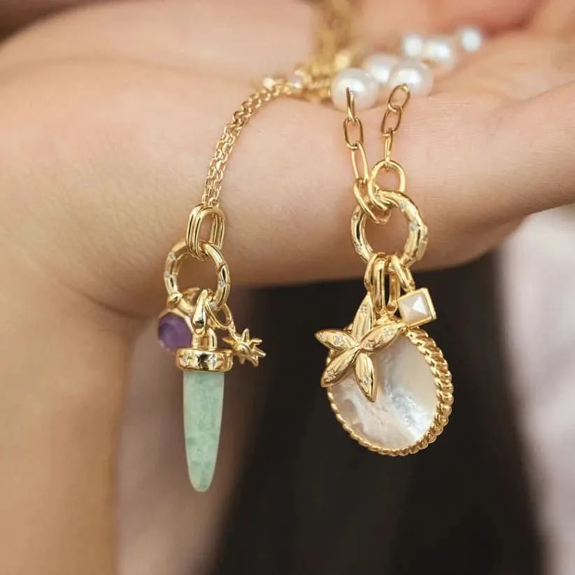 Ania Haie Gold Amazonite Drop Charm NC055-08G Ania Haie Jewellery