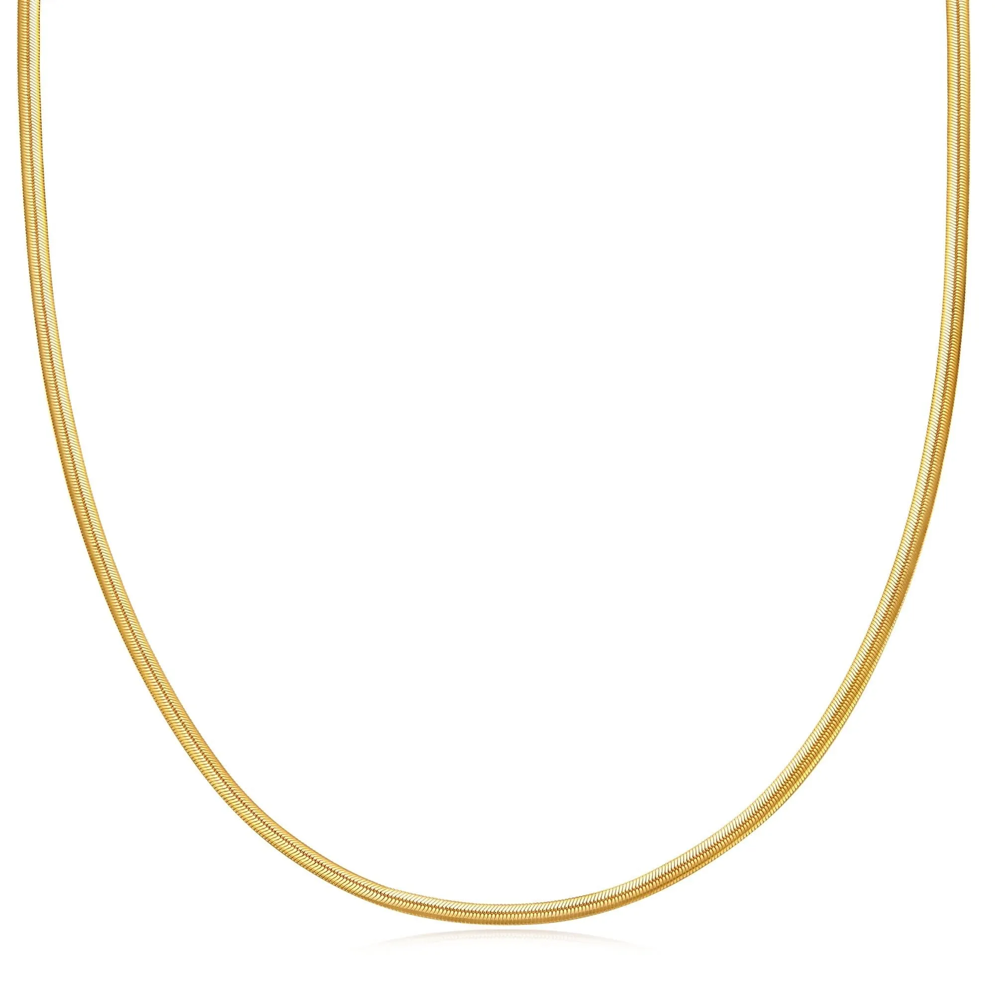 Ania Haie Gold Flat Snake Chain Necklace N057-03G Ania Haie Jewellery