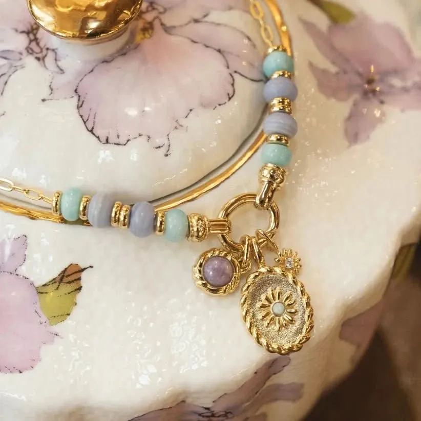Ania Haie Gold Lilac Marble Charm NC055-04G Ania Haie Jewellery