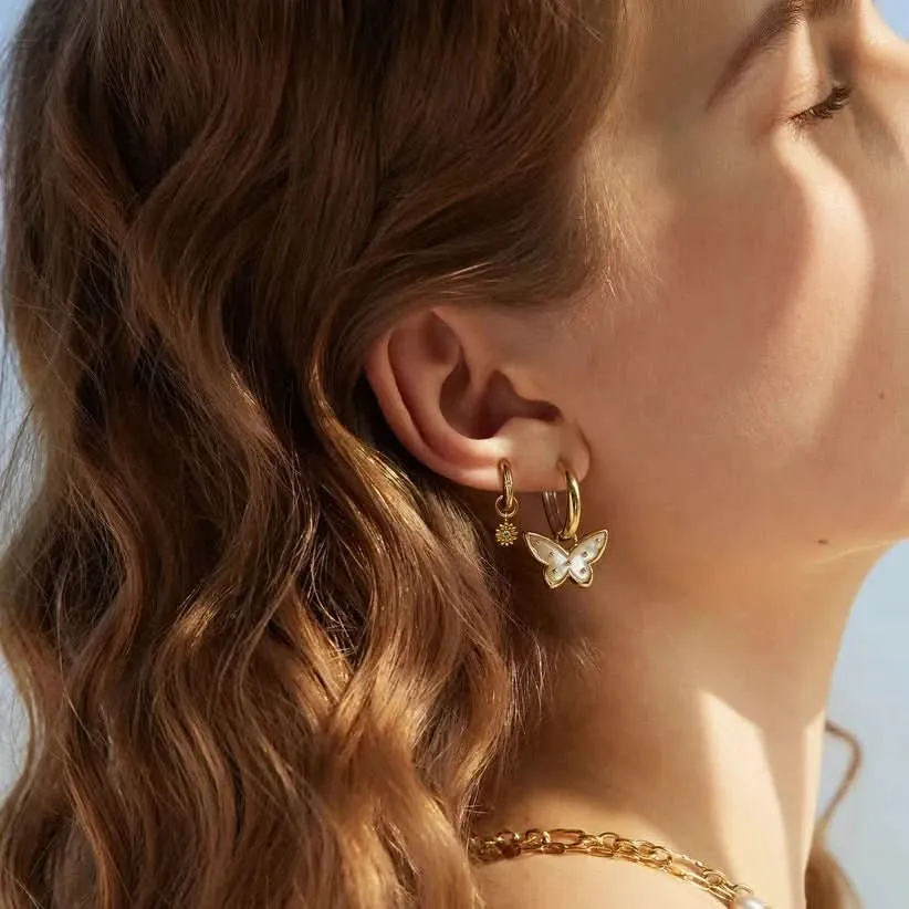 Ania Haie Gold Mother Of Pearl Butterfly Earring Charm EC055-04G Ania Haie Jewellery