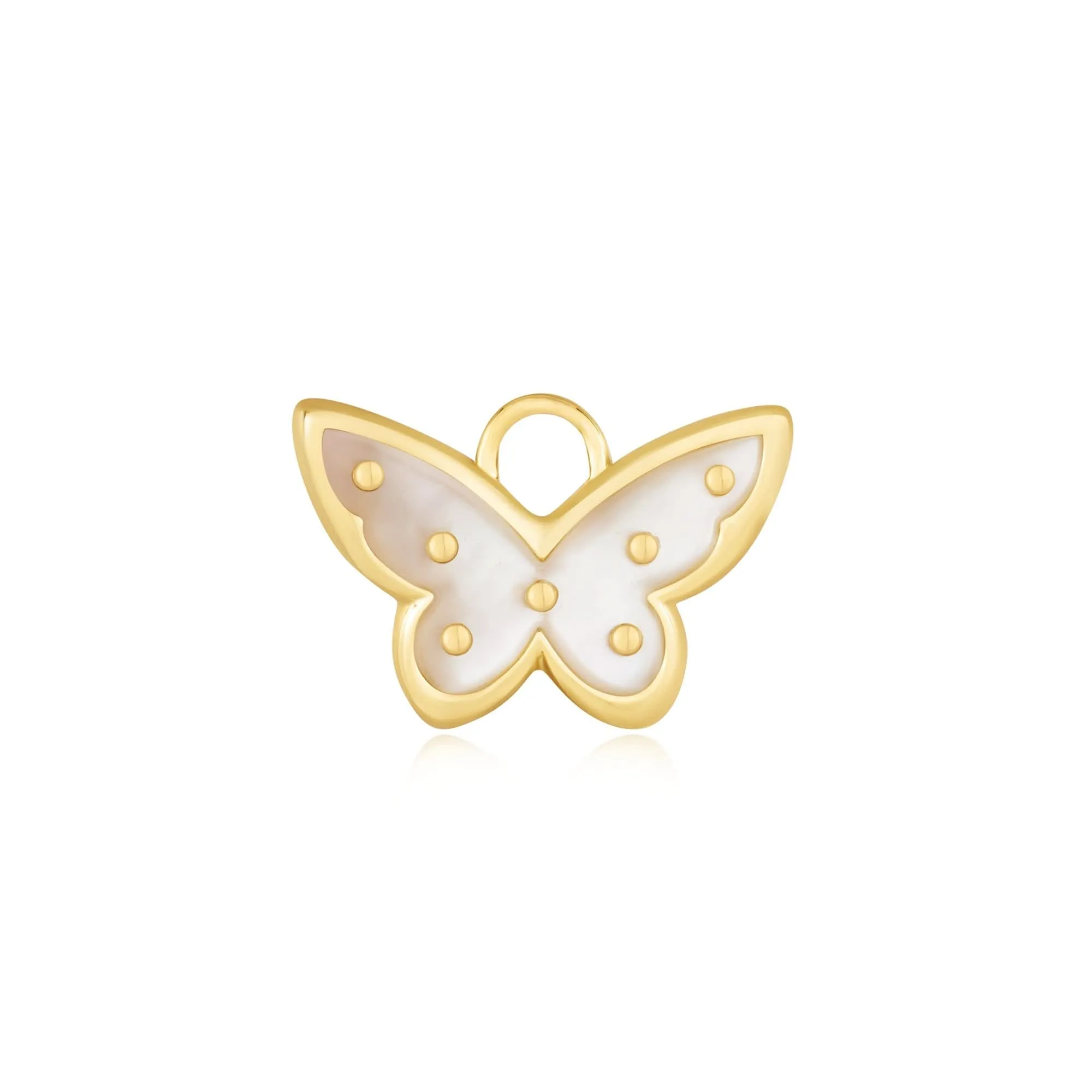 Ania Haie Gold Mother Of Pearl Butterfly Earring Charm EC055-04G Ania Haie Jewellery