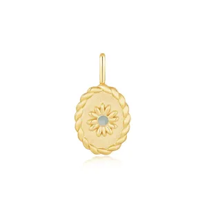 Ania Haie Gold Oval Amazonite Flower Charm NC055-06G Ania Haie Jewellery