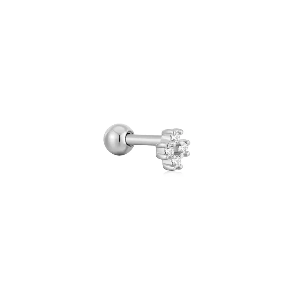 Ania Haie Jewellery Ear Edit Capsule - Sparkle Cross Barbell Single Earring - 2 colours