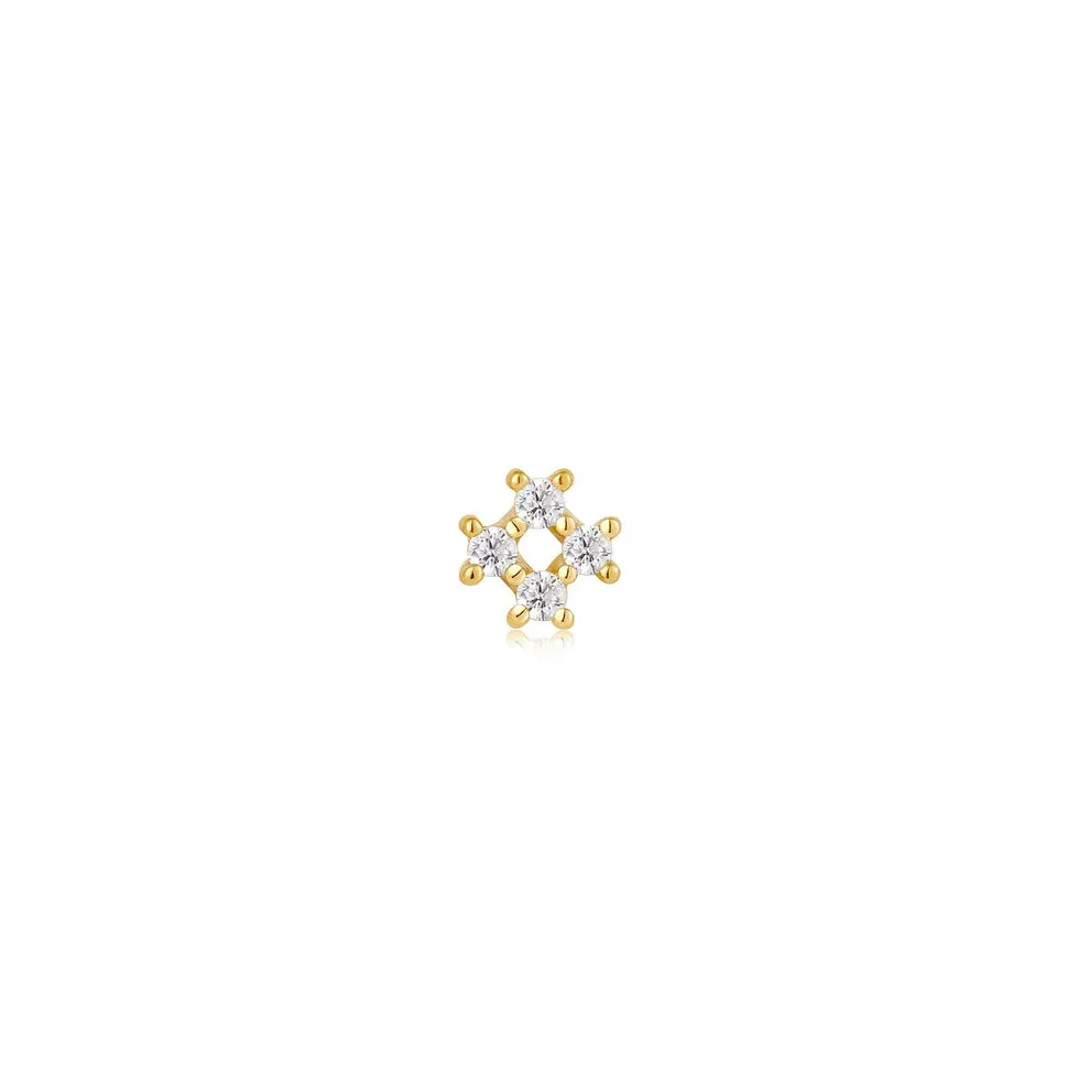 Ania Haie Jewellery Ear Edit Capsule - Sparkle Cross Barbell Single Earring - 2 colours