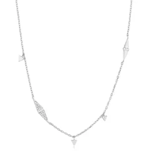 Ania Haie Silver Geometric Sparkle Chain Necklace N053-06H Ania Haie Jewellery