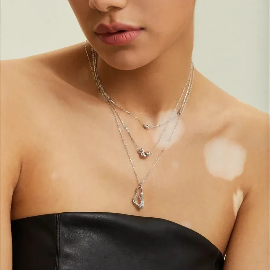 Ania Haie Silver Twisted Wave Chain Necklace N050-02H Ania Haie Jewellery