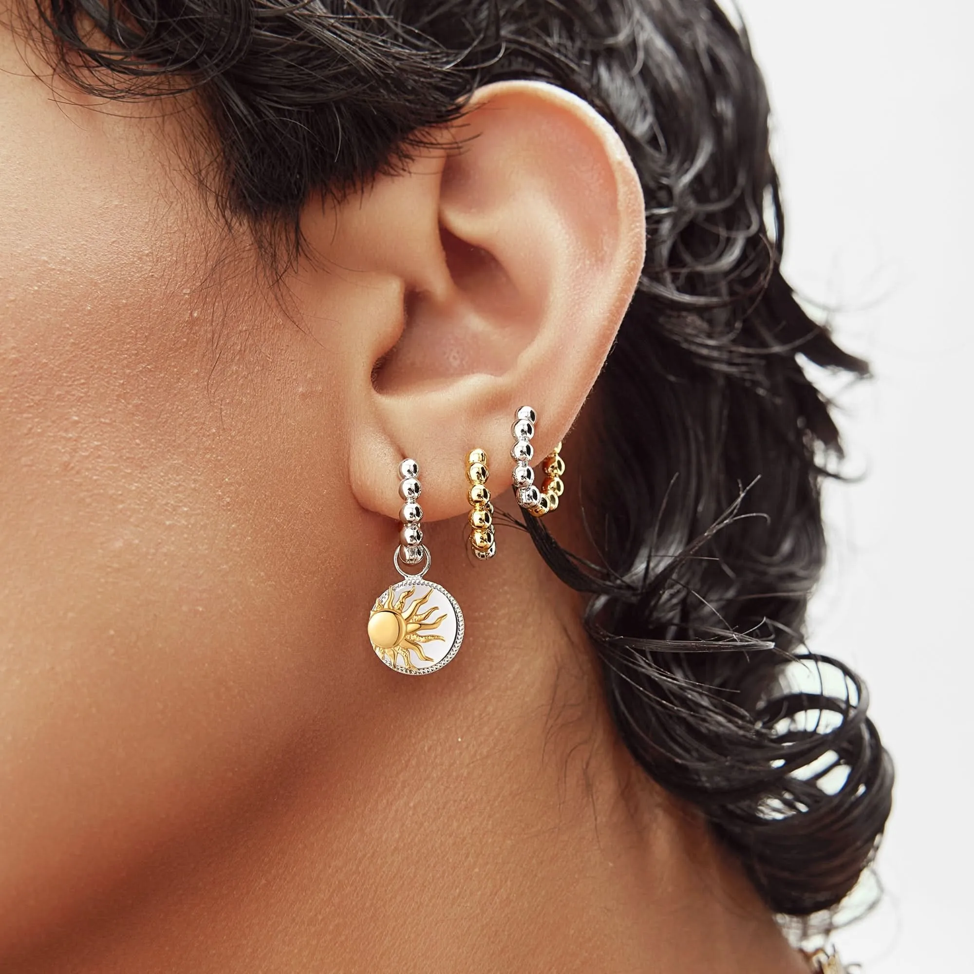 Ania Haie Two Tone Bright Sun Earring Charm EC060-06T Ania Haie Jewellery