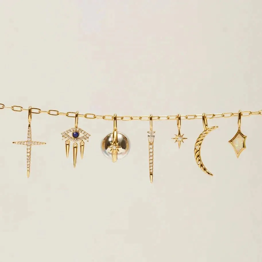 Ania Haie Two Tone Celestial Sphere Charm NC048-13T Ania Haie Jewellery