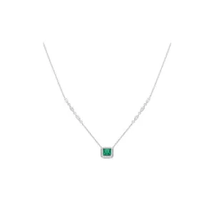 Art Deco Style Emerald Cubic Zirconia Pave Necklace N4402 Diamonfire Jewellery