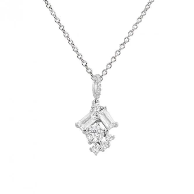 Baguette Scatter Zirconia Pendant P5111 Diamonfire Jewellery