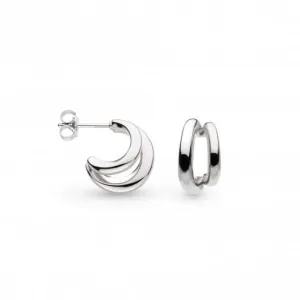 Bevel Cirque Link Twin Hoop Earrings 61886RP Kit Heath Jewelry And Accessories
