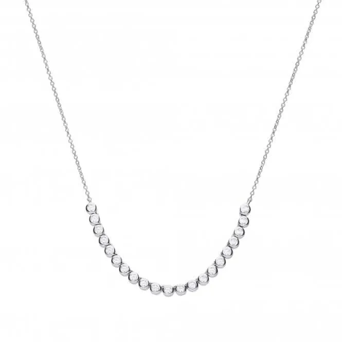 Bezel Set Half Tennis Necklace N4399 Diamonfire Jewellery