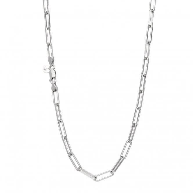 Chain Grande Paperclip Rhodium Plated 18" Necklace 99903CH18 Kit Heath Jewelry And Accessories