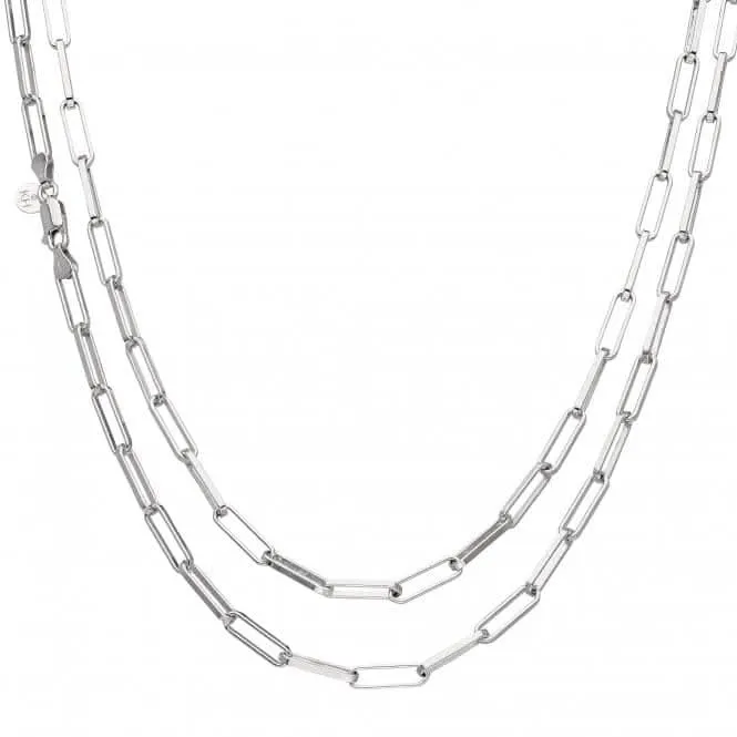 Chain Grande Paperclip Rhodium Plated 32" Necklace 99903CH32 Kit Heath Jewelry And Accessories