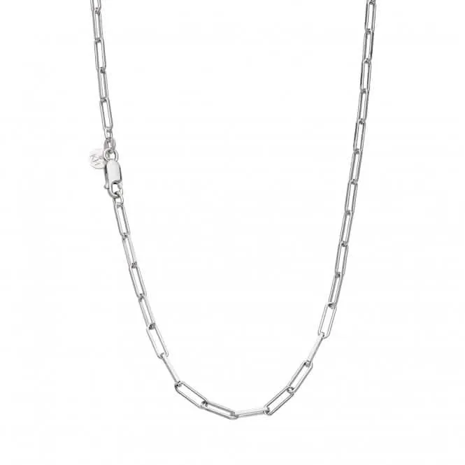 Chain Paperclip Rhodium Plated 17" Necklace 99902CH17 Kit Heath Jewelry And Accessories