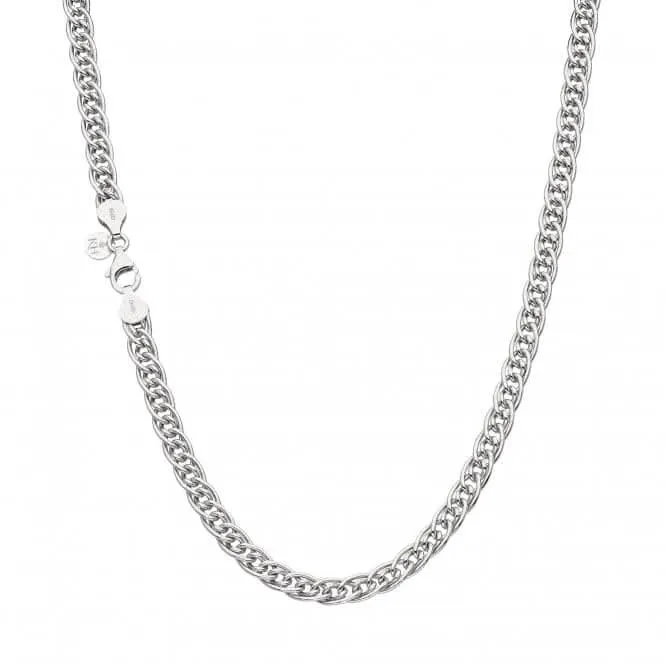 Chain Woven Link Rhodium Plated 17" Necklace 99905CH17 Kit Heath Jewelry And Accessories