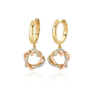 Clogau Jewellery Clogau Always in My Heart 18ct Gold Diamond Earrings
