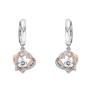 Clogau Jewellery Clogau Always in my Heart Sterling Silver White Topaz Drop Earrings