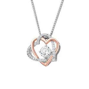 Clogau Jewellery Clogau Always in my Heart Sterling Silver White Topaz Pendant