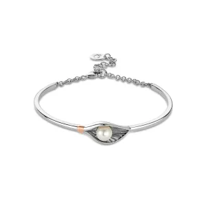 Clogau Jewellery Clogau Beachcomber Shell Silver and Pearl Bangle