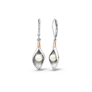 Clogau Jewellery Clogau Beachcomber Shell Silver and Pearl Earrings