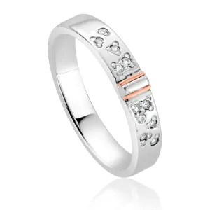Clogau Jewellery Clogau Cariad Sparkle Sterling Silver Slim Band Ring
