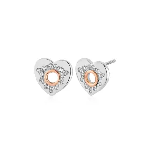 Clogau Jewellery Clogau Cariad Sparkle Sterling Silver Sparkle White Topaz Stud Earrings