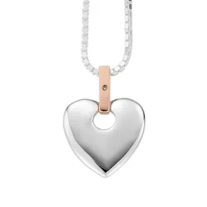 Clogau Jewellery Clogau Cariad Sterling Silver Diamond Heart Necklace