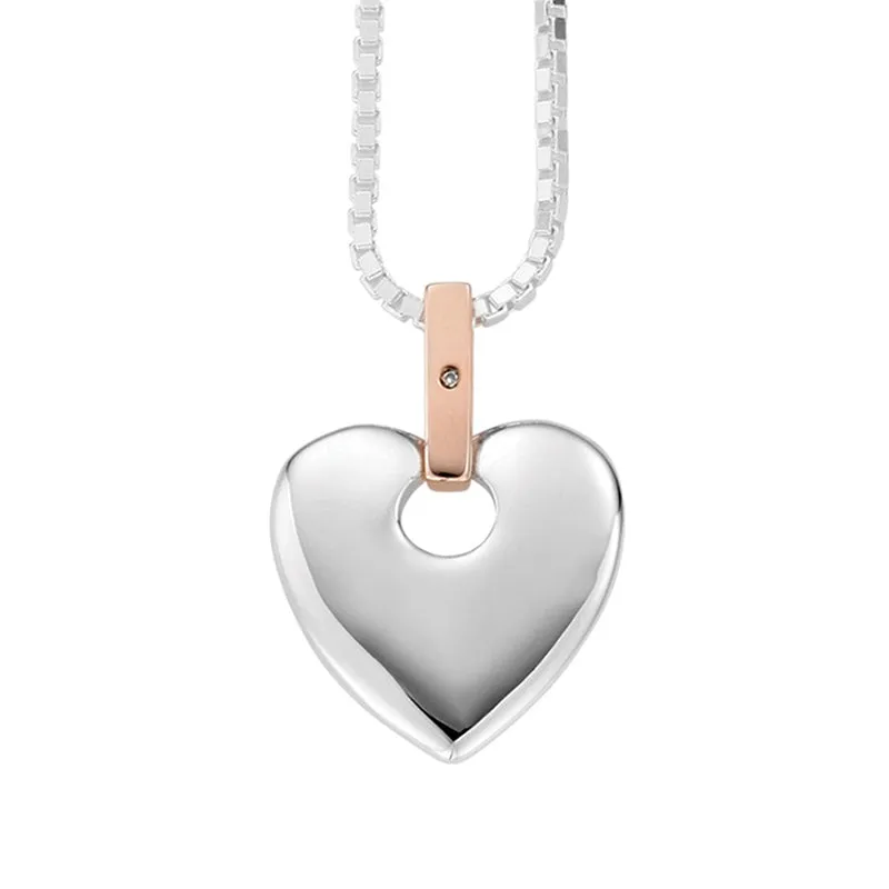 Clogau Jewellery Clogau Cariad Sterling Silver Diamond Heart Necklace