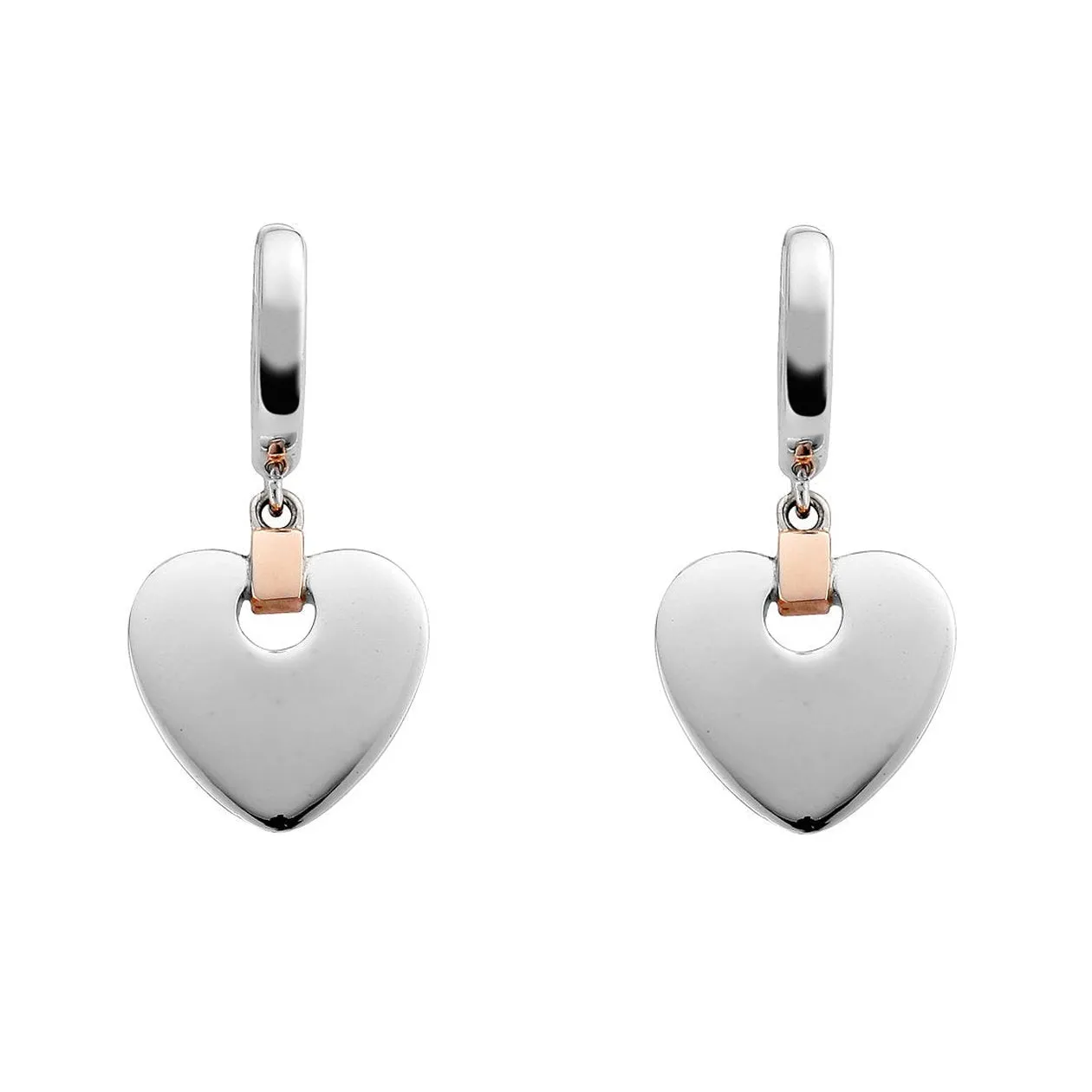 Clogau Jewellery Clogau Cariad Sterling Silver Heart Drop Earrings