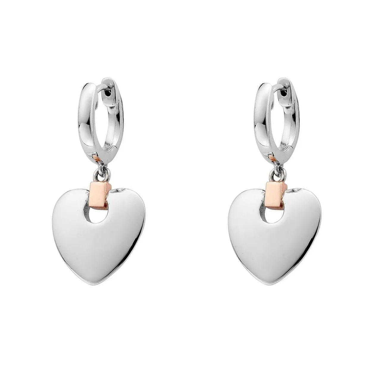 Clogau Jewellery Clogau Cariad Sterling Silver Heart Drop Earrings