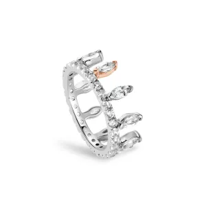 Clogau Jewellery Clogau Celebration Crown Silver and White Topaz Ring