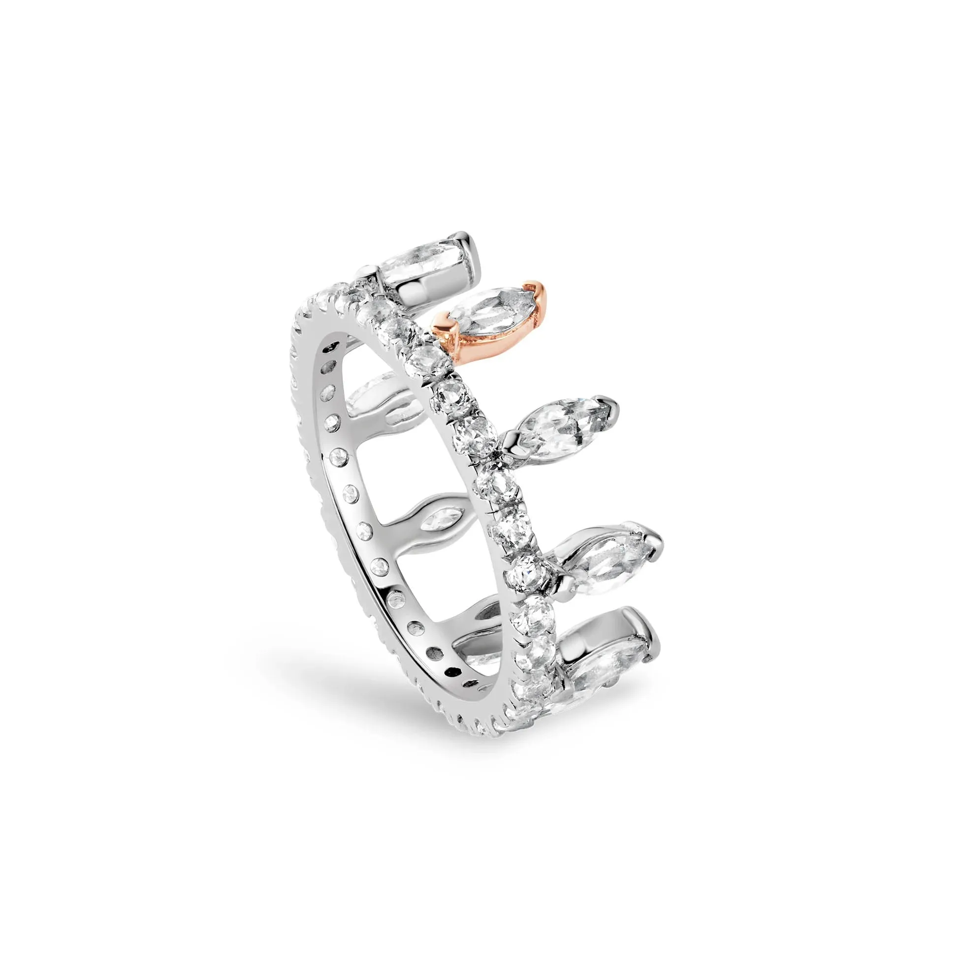 Clogau Jewellery Clogau Celebration Crown Silver and White Topaz Ring