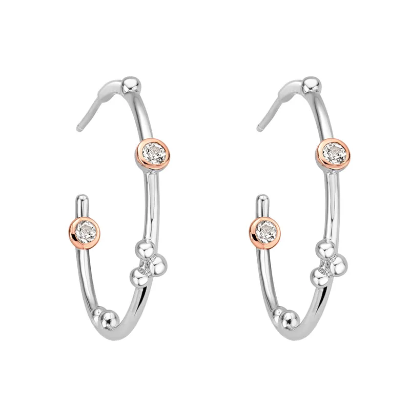 Clogau Jewellery Clogau Celebration Sterling Silver Half Hoop Earrings