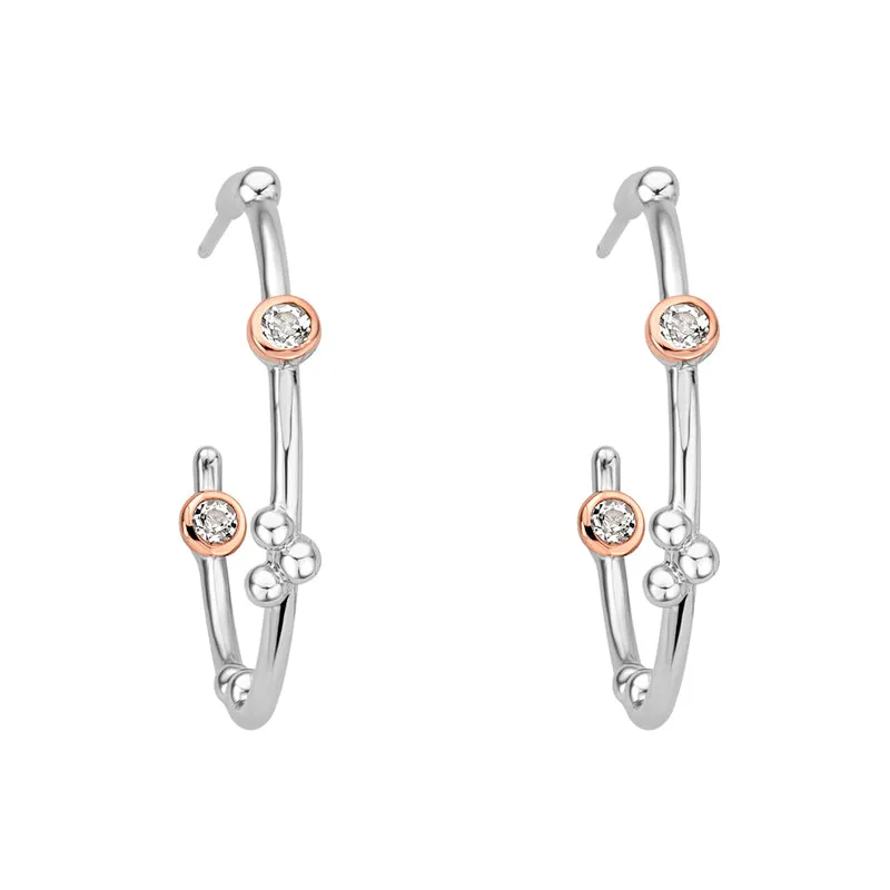 Clogau Jewellery Clogau Celebration Sterling Silver Half Hoop Earrings