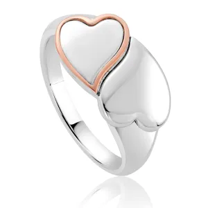 Clogau Jewellery Clogau Cwtch Double Heart Sterling Silver Ring D