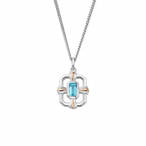 Clogau Jewellery Clogau Enchanted Gateways Sterling Silver Swiss Blue Topaz Necklace