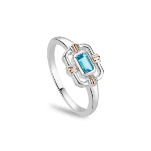 Clogau Jewellery Clogau Enchanted Gateways Sterling Silver Swiss Blue Topaz Ring
