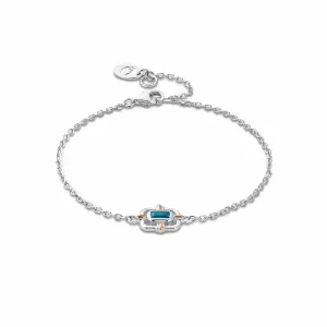 Clogau Jewellery Clogau Enchanted Gateways Sterling Silver Swiss Blue Topaz Stud Bracelet