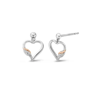 Clogau Jewellery Clogau Past Present Future Heart Silver Earrings