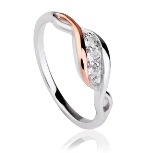 Clogau Jewellery Clogau Past Present Future Sterling Silver Rose Gold White Topaz Ring