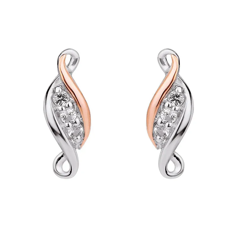 Clogau Jewellery Clogau Past Present Future Sterling Silver Stud Earrings