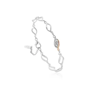 Clogau Jewellery Clogau Past Present Future Sterling Silver White Topaz Bracelet